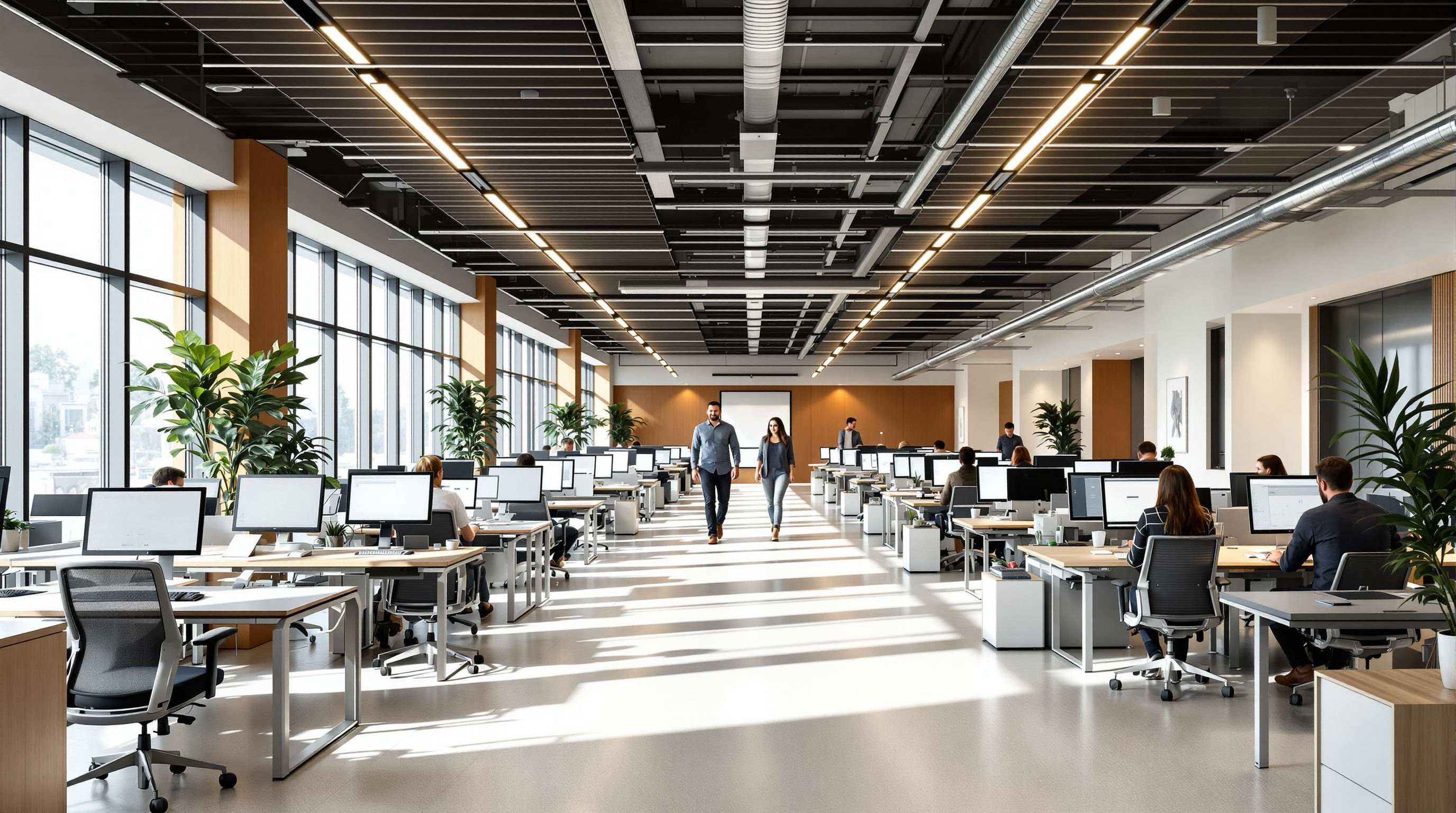 An open focus floor with people working